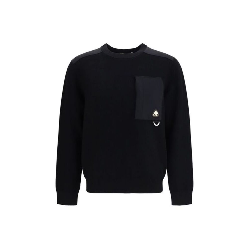 Moose Knuckles Black Nylon Men's Sweatshirt